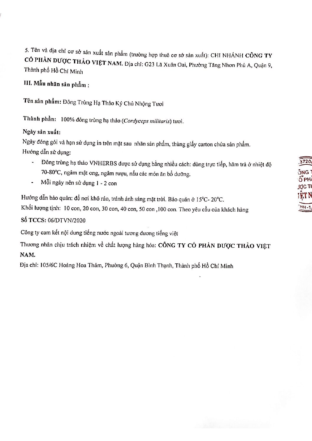 Bản công bố DTHT ký chủ nhộng tươi 2 pdf