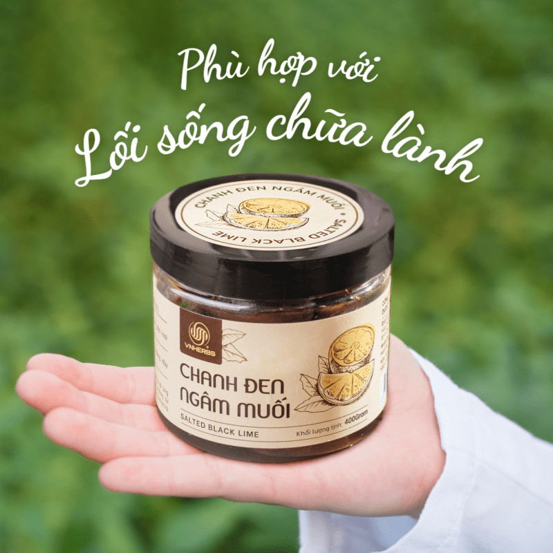 Chanh đen ngâm muối - Hộp 400 Gram