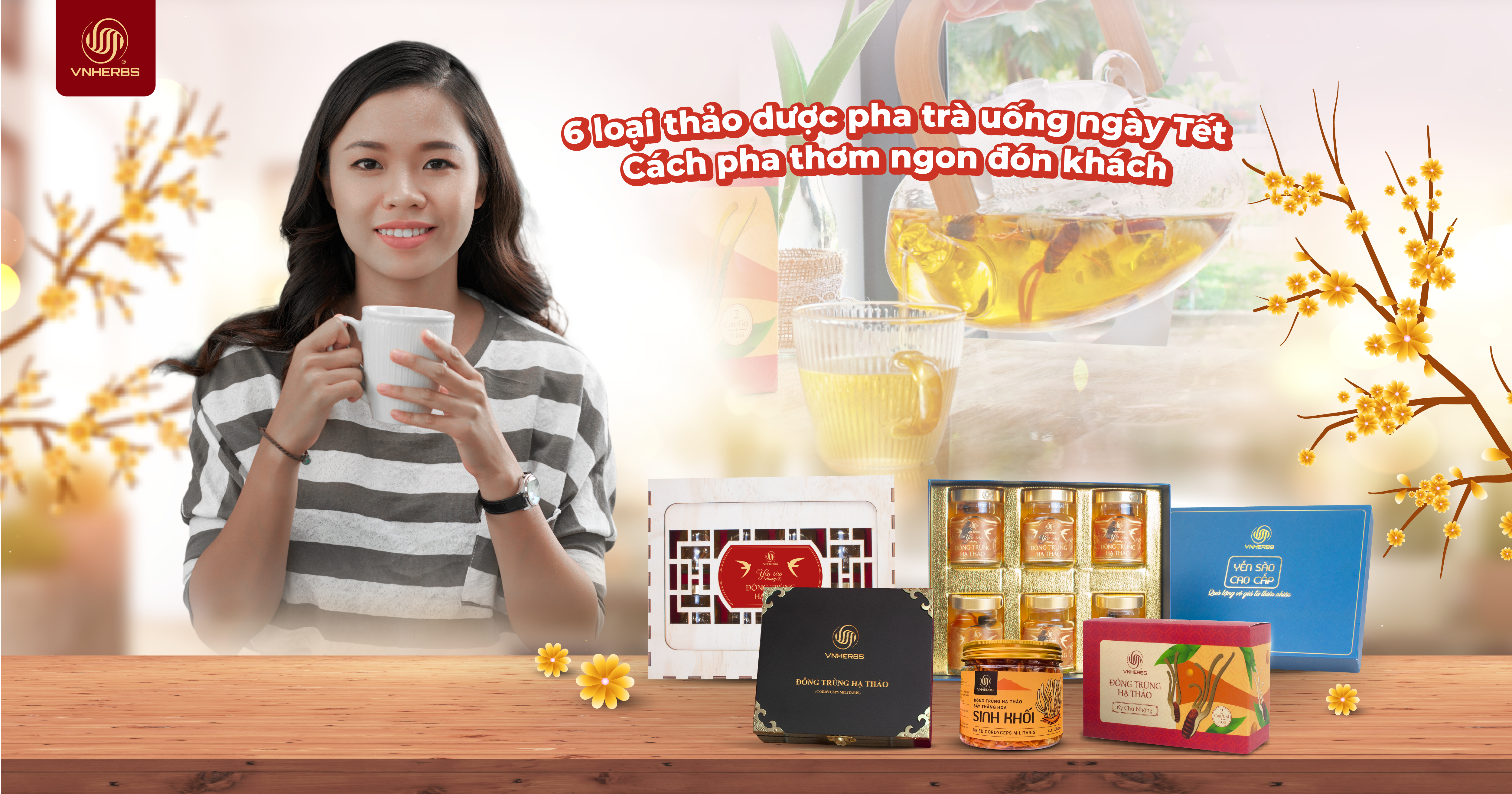 6 loại thảo dược pha trà uống ngày tết: Cách pha thơm ngon đón khách